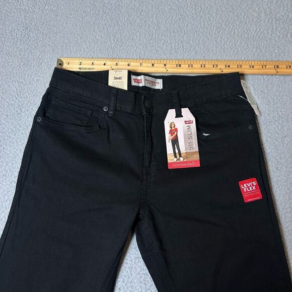 Levi Strauss Jeans Boys‎ 18 29X31 Black Slim Fit Adjustable Waistband NEW - Picture 6 of 12